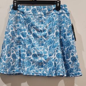 Bermuda Sands Floral Blue and White Women's Skirt